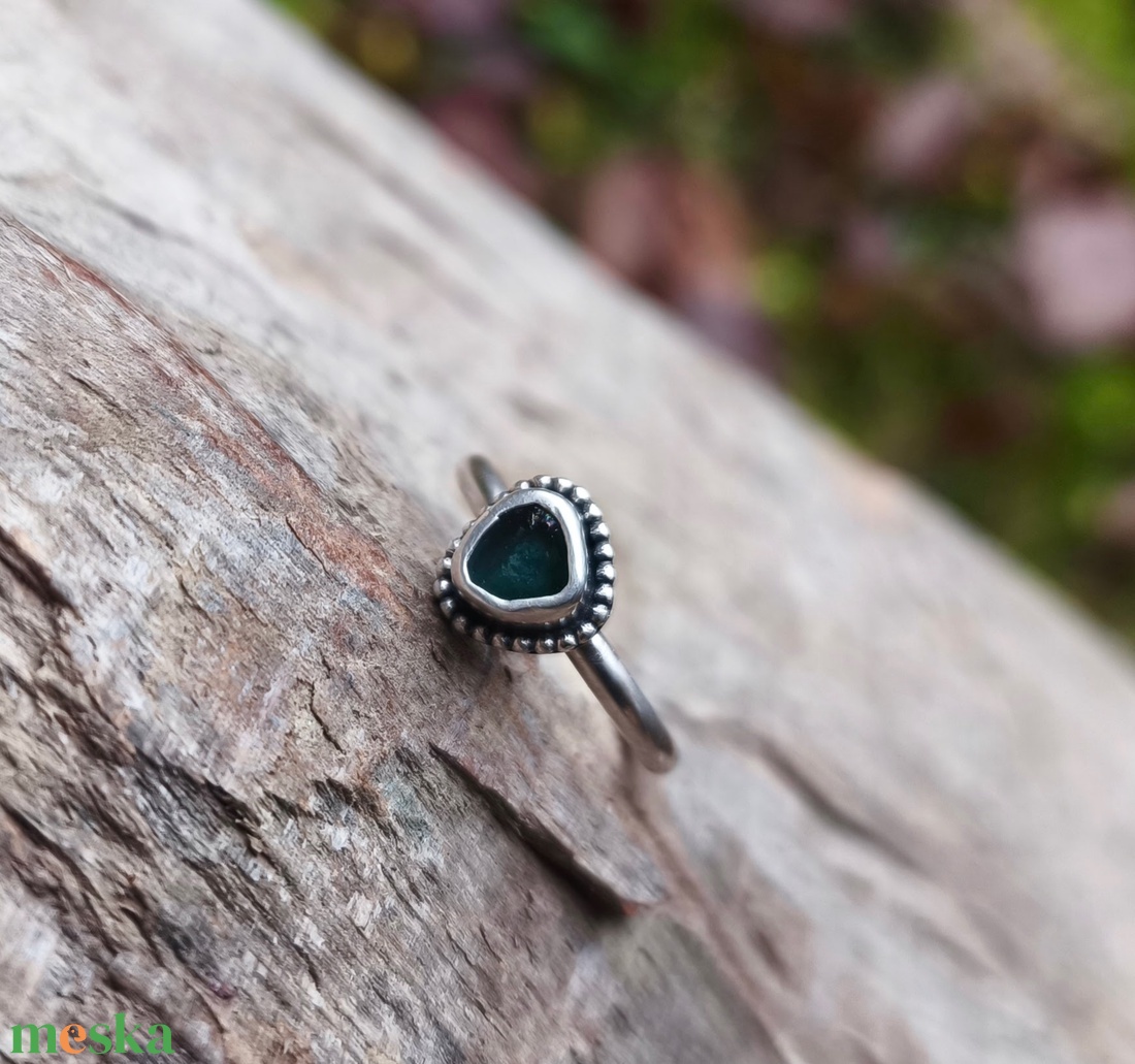 Ezüst Turmalin gyűrű - ékszer - gyűrű - szoliter gyűrű - Meska.hu