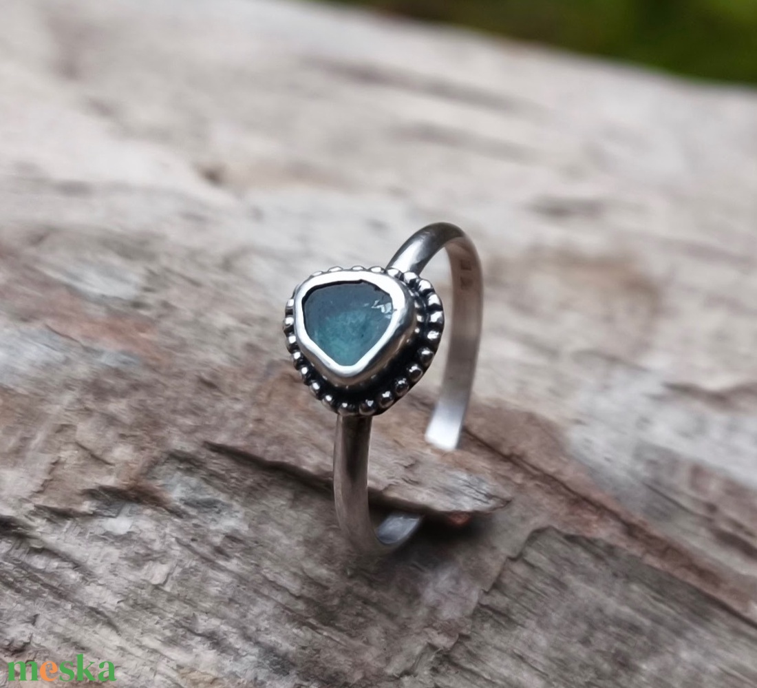 Ezüst Turmalin gyűrű - ékszer - gyűrű - szoliter gyűrű - Meska.hu