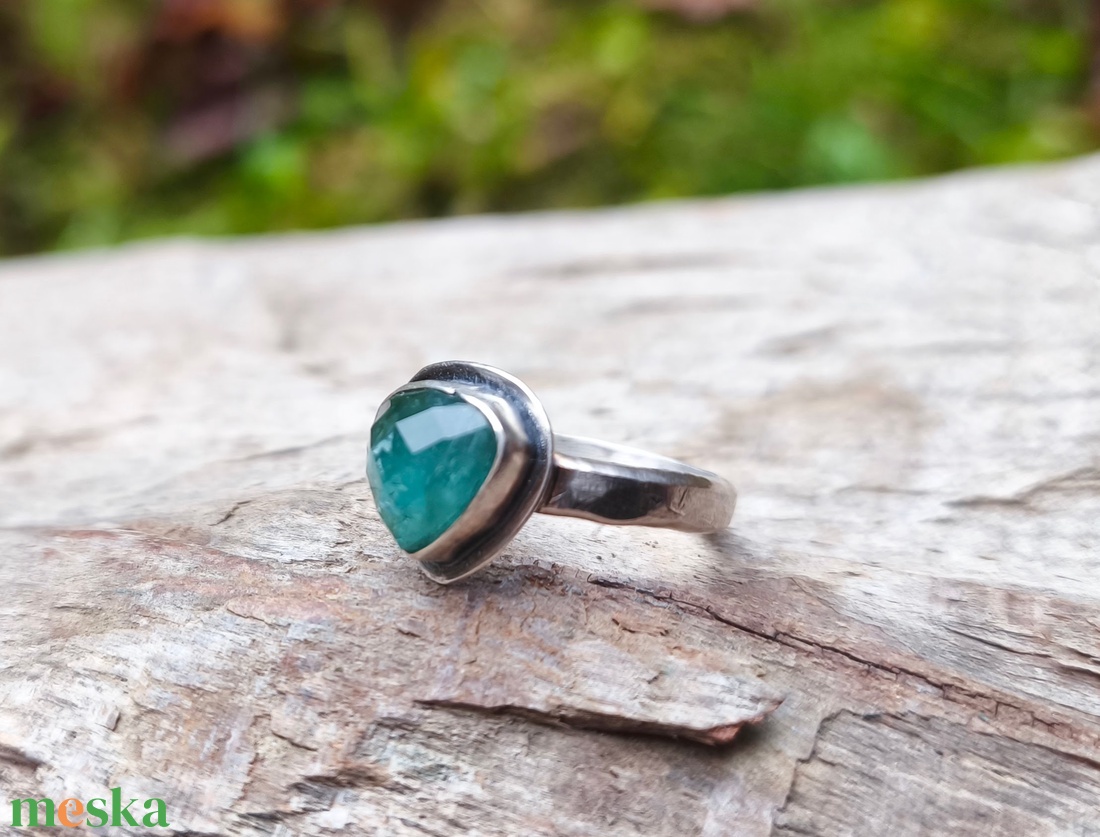 Ezüst Turmalin gyűrű - ékszer - gyűrű - szoliter gyűrű - Meska.hu