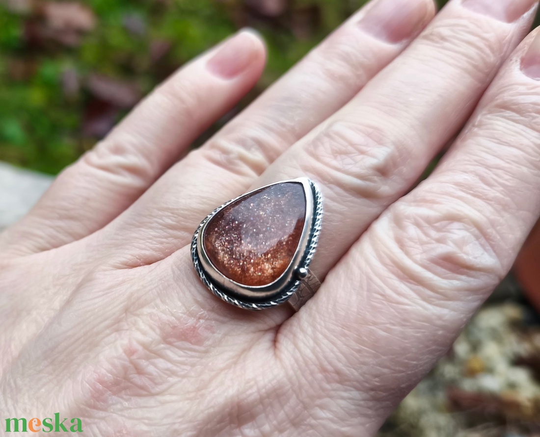 Ezüst Napkő gyűrű -  - Meska.hu