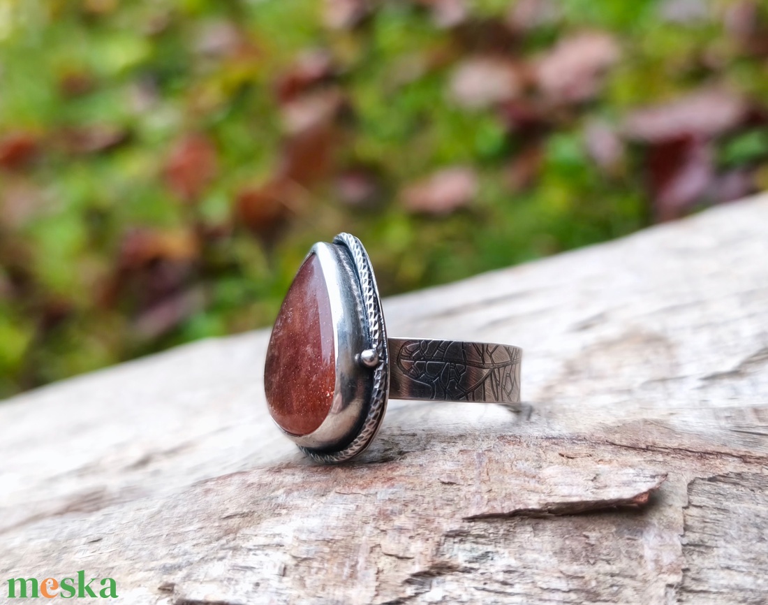 Ezüst Napkő gyűrű -  - Meska.hu