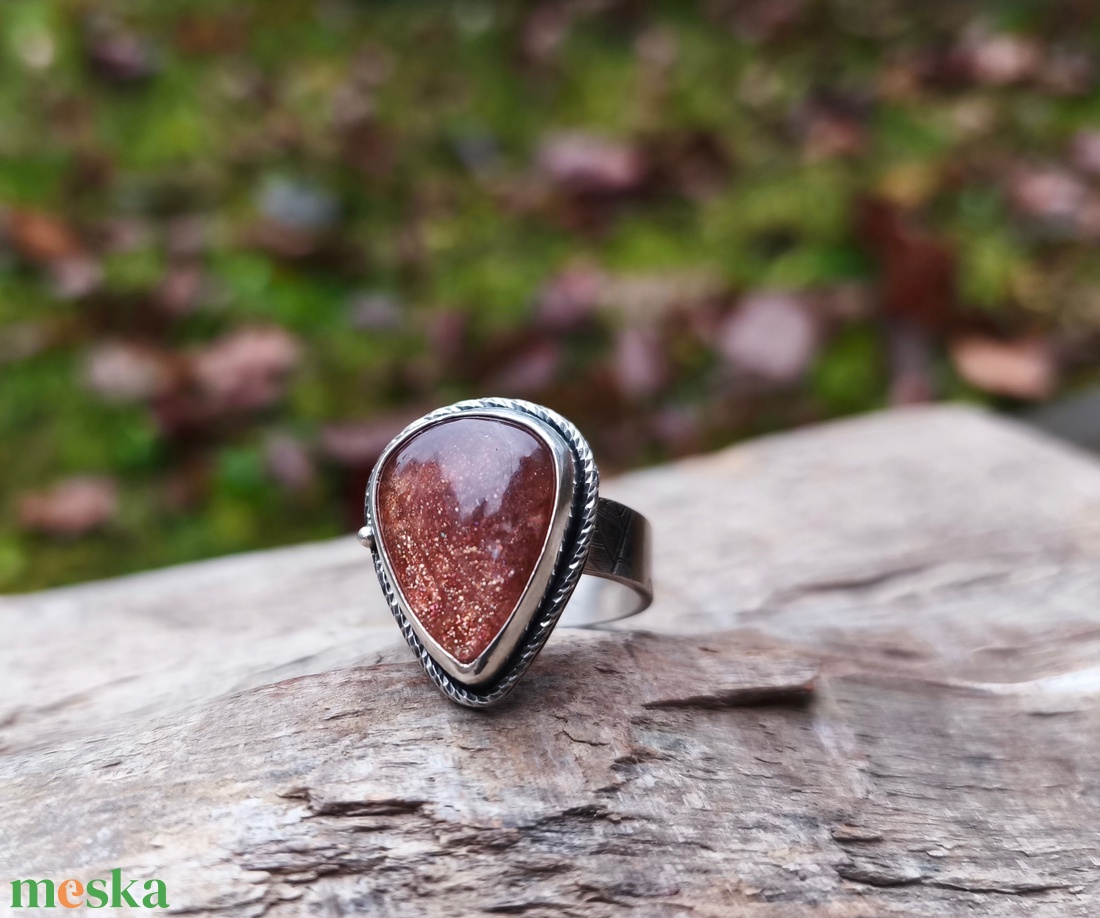 Ezüst Napkő gyűrű -  - Meska.hu