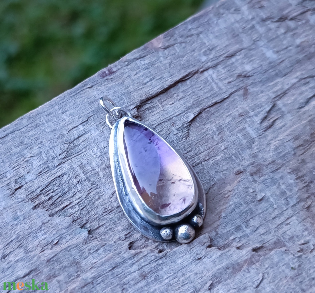 Ezüst Ametrin medál - ékszer - nyaklánc - medál - Meska.hu
