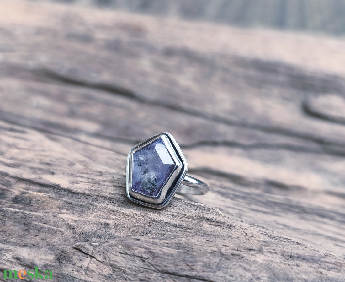 Ezüst Zafír gyűrű - ékszer - gyűrű - statement gyűrű - Meska.hu