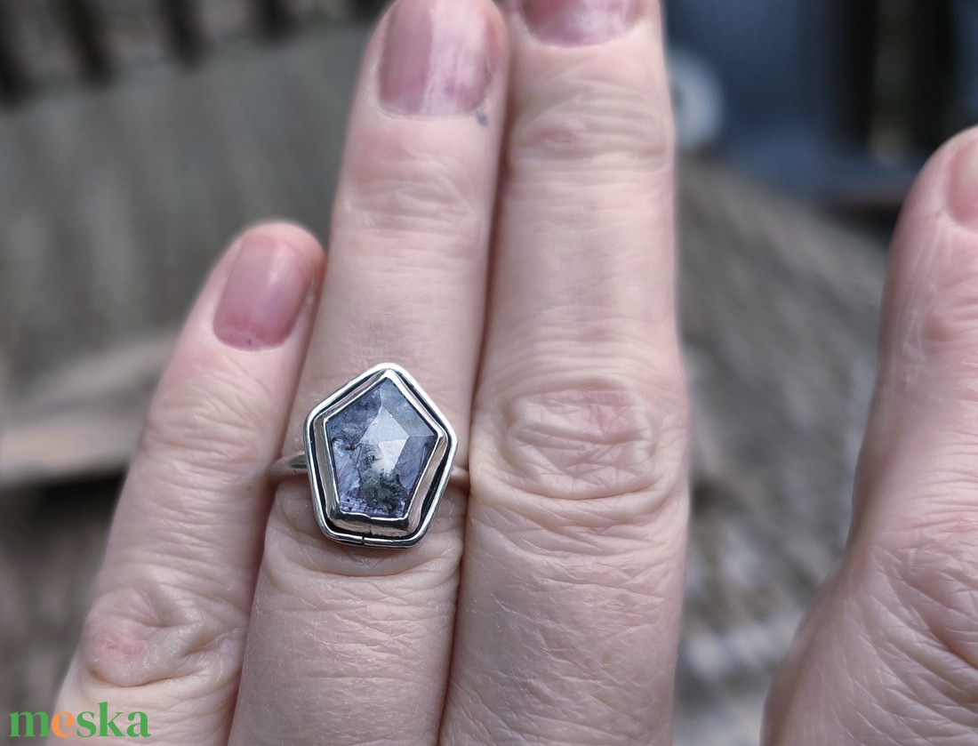 Ezüst Zafír gyűrű - ékszer - gyűrű - statement gyűrű - Meska.hu