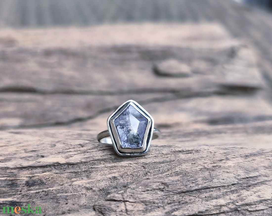 Ezüst Zafír gyűrű - ékszer - gyűrű - statement gyűrű - Meska.hu