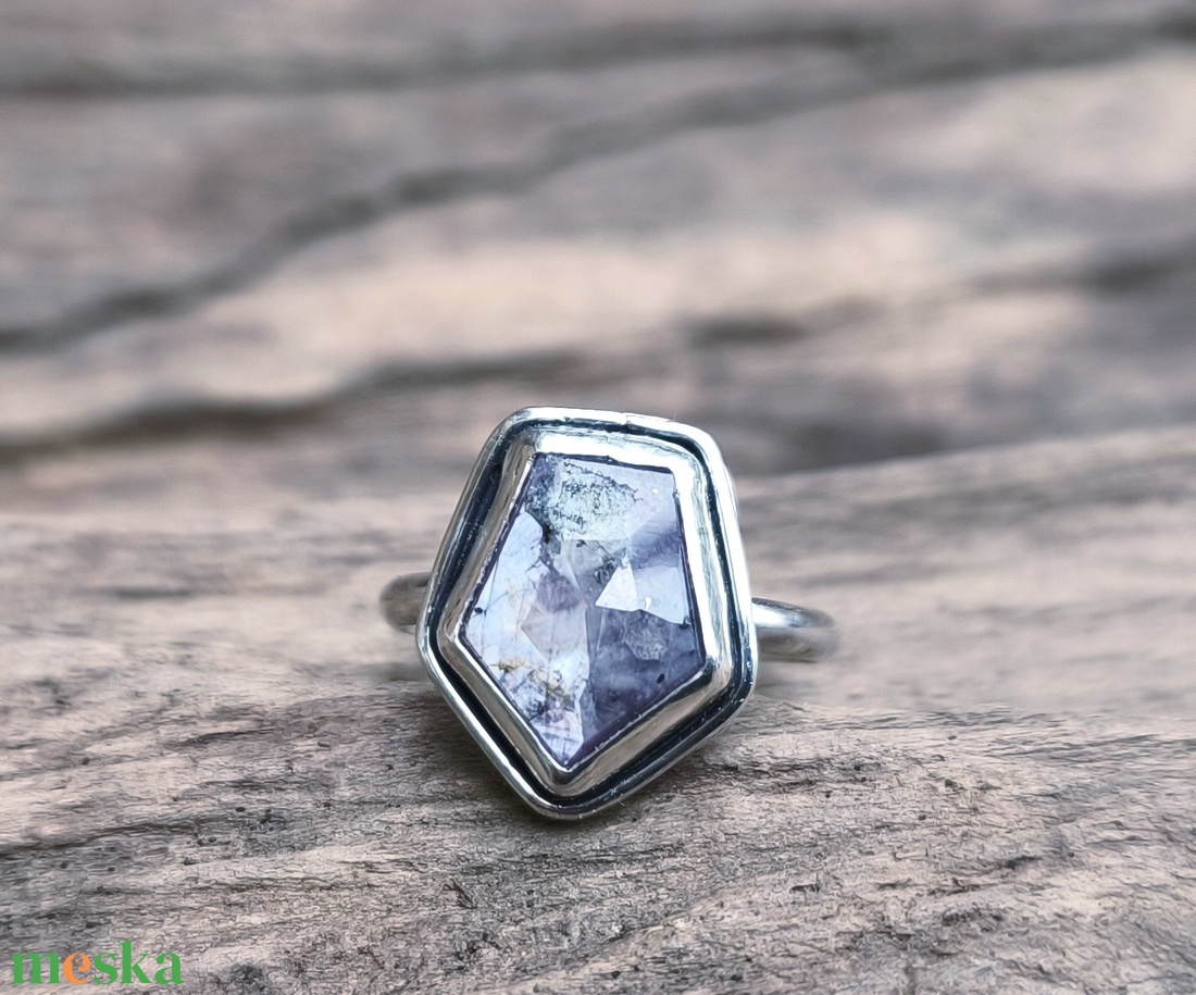 Ezüst Zafír gyűrű - ékszer - gyűrű - statement gyűrű - Meska.hu