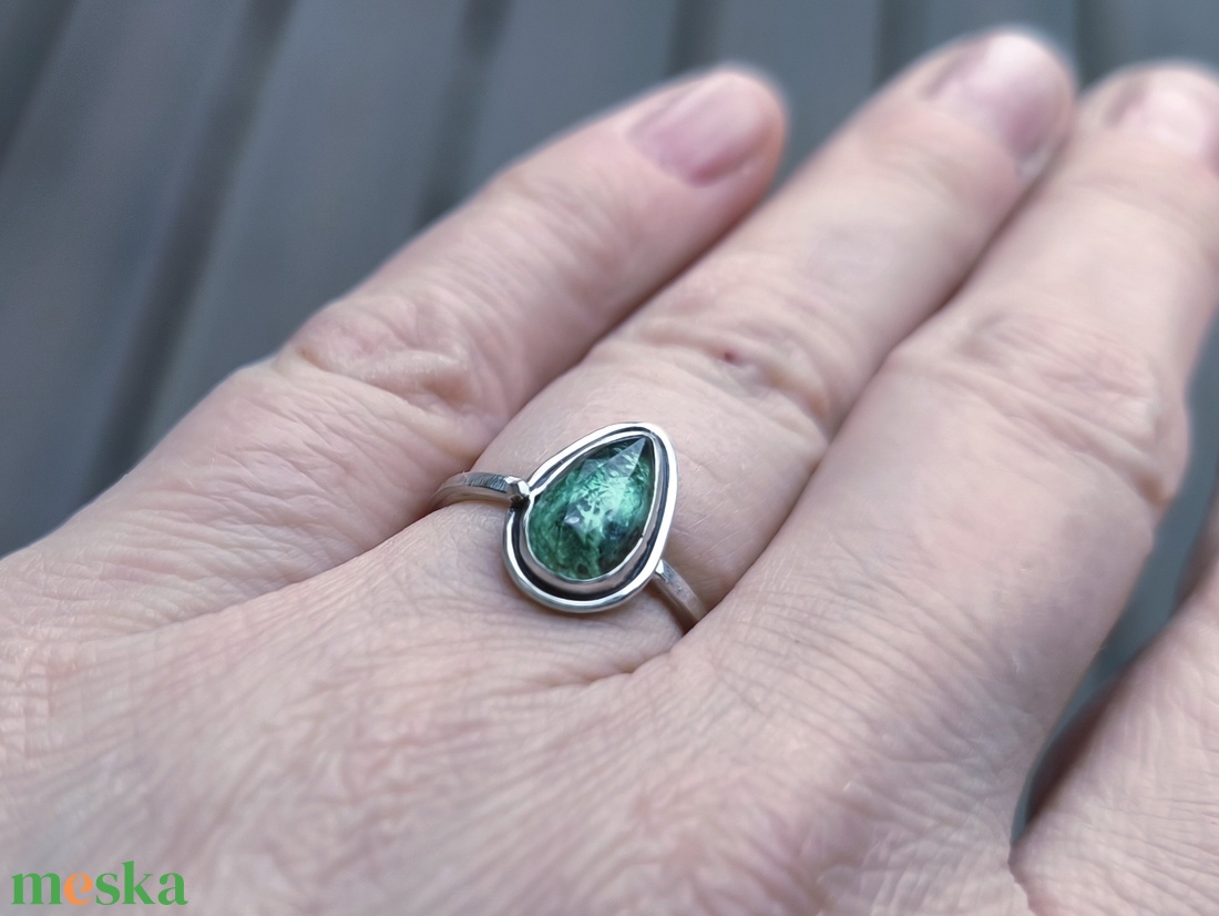 Ezüst Kianit gyűrű - ékszer - gyűrű - szoliter gyűrű - Meska.hu