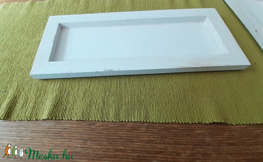 Fehér fa tálca 35cmx15cm - kellékek & szerszámok - fa - egyéb fatermék - Meska.hu