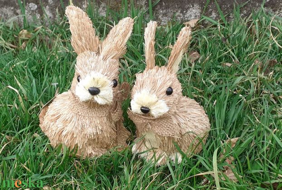 EA-3748. Szalma nyuszi 15cm   - kellékek & szerszámok - dekorációs kellékek - figurák - Meska.hu