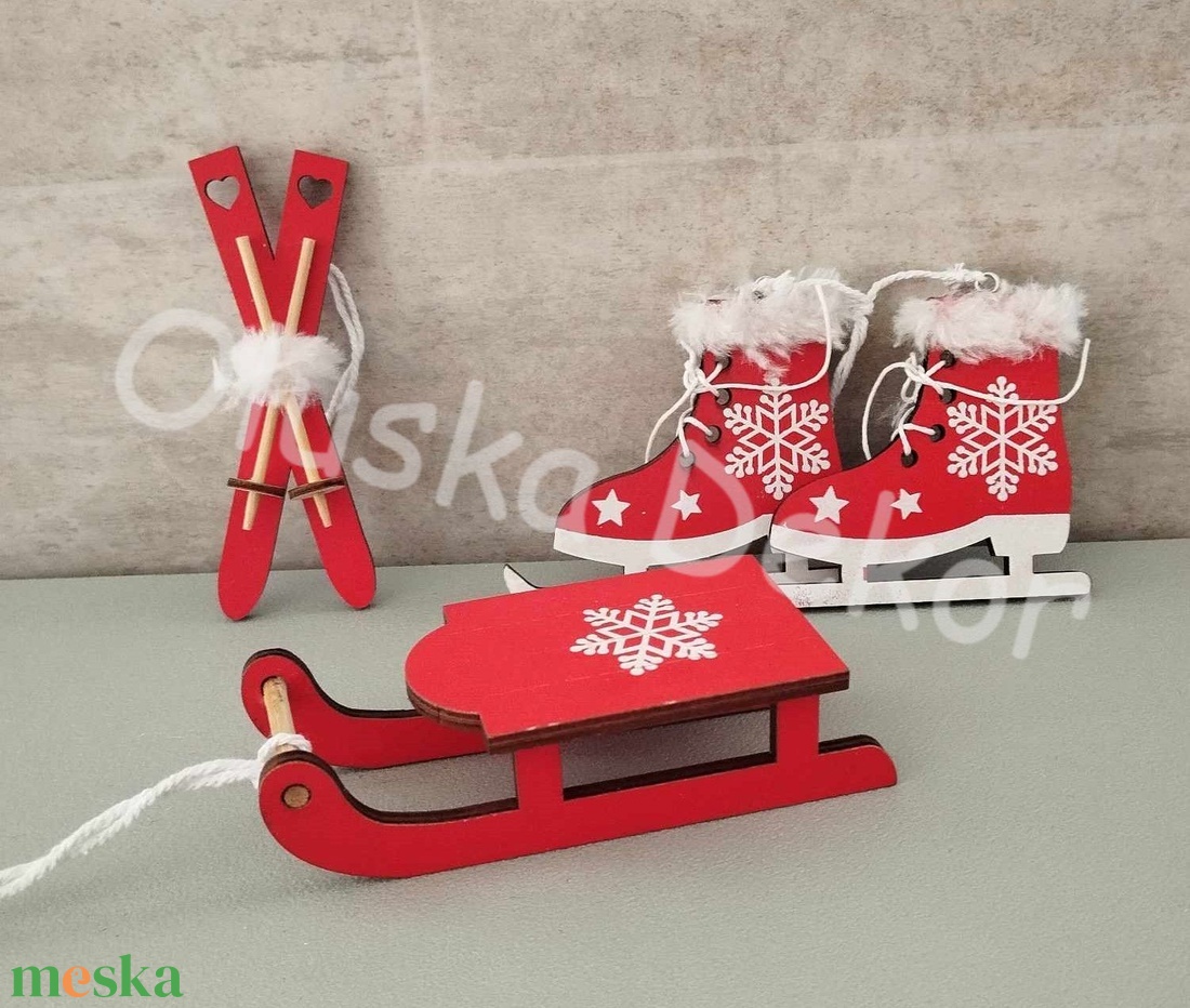 Fa téli szett, szánkó, sí, korcsolya - kellékek & szerszámok - dekorációs kellékek - egyéb kellékek - Meska.hu Fa téli szett, szánkó, sí, korcsolya - kellékek & szerszámok - dekorációs kellékek - egyéb kellékek - Meska.hu