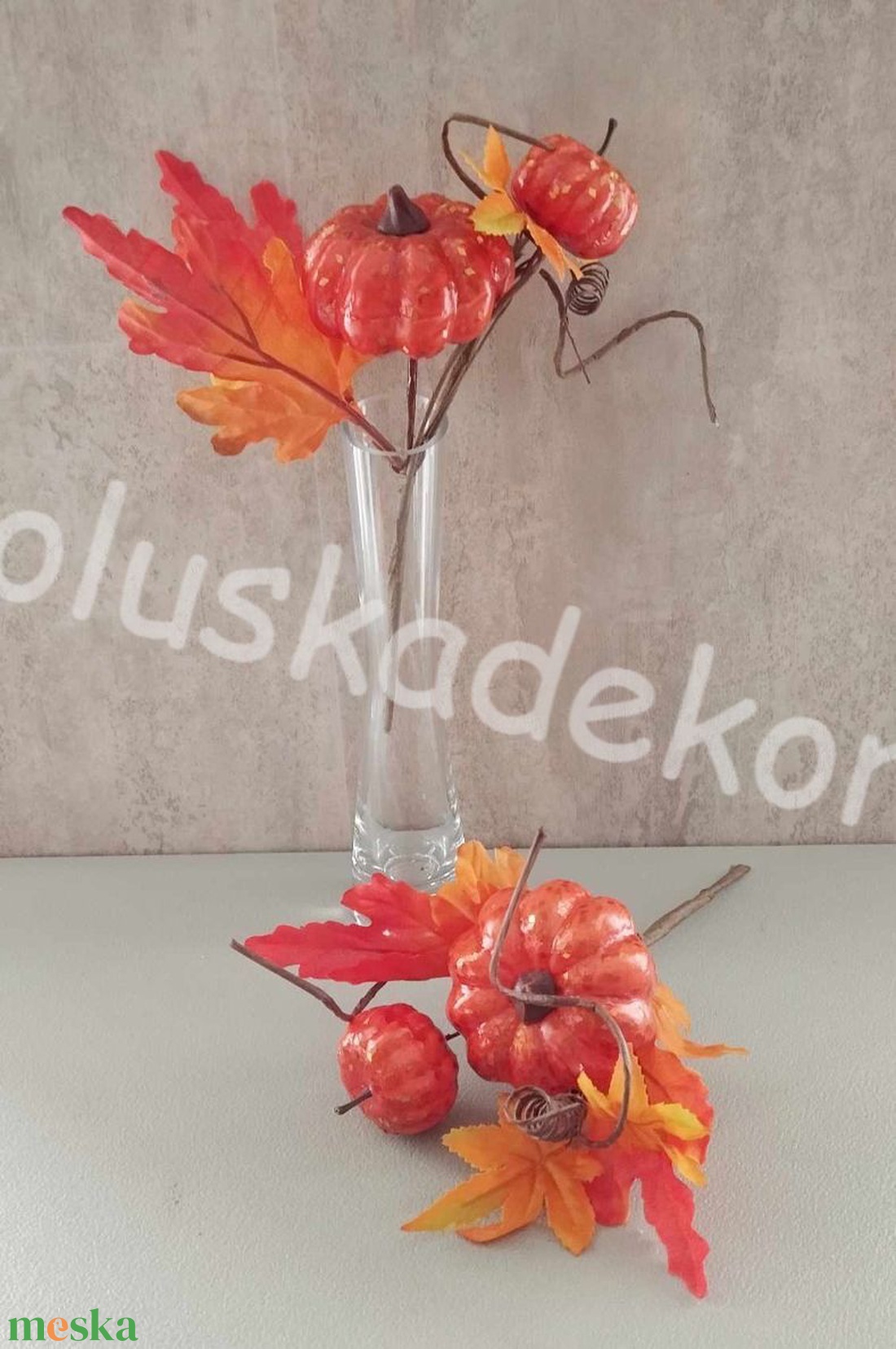 Szőlő és tölgyleveles tökös pick, 20cm - kellékek & szerszámok - dekorációs kellékek - egyéb kellékek - Meska.hu Szőlő és tölgyleveles tökös pick, 20cm - kellékek & szerszámok - dekorációs kellékek - egyéb kellékek - Meska.hu
