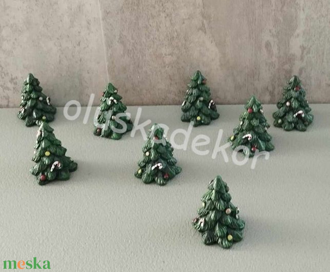 Karácsonyfa, fenyőfa, mini, karácsonyi, adventi hobby, kreatív, dekor termék, 3cm - kellékek & szerszámok - dekorációs kellékek - dekorfenyő - Meska.hu