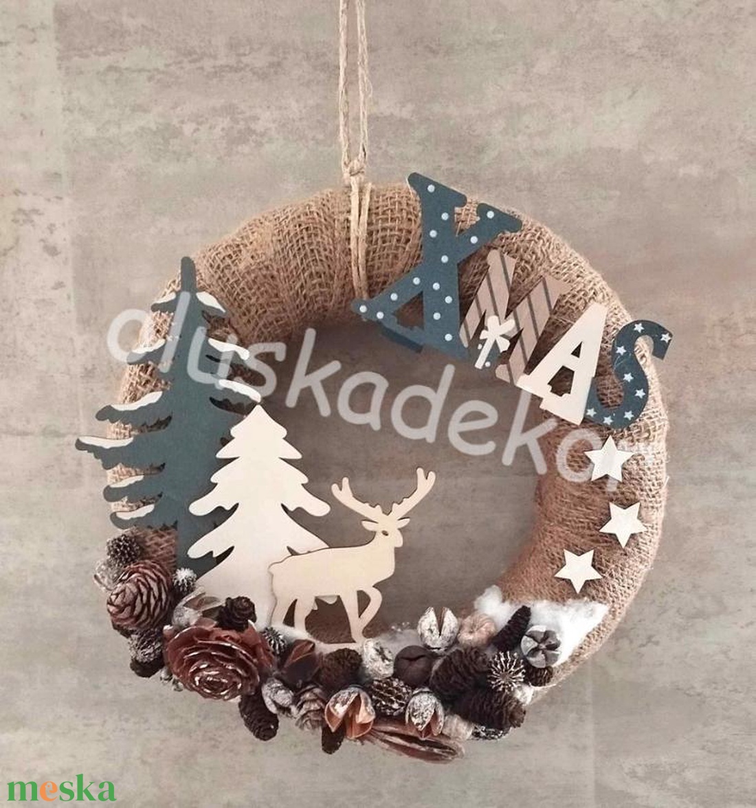 Adventi, karácsonyi koszorú szett, kopogtató, ajtódísz, asztaldísz - karácsony - karácsonyi lakásdekoráció - karácsonyi ajtódíszek - Meska.hu