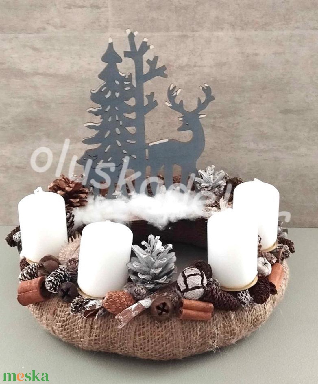 Adventi, karácsonyi koszorú szett, kopogtató, ajtódísz, asztaldísz - karácsony - karácsonyi lakásdekoráció - karácsonyi ajtódíszek - Meska.hu
