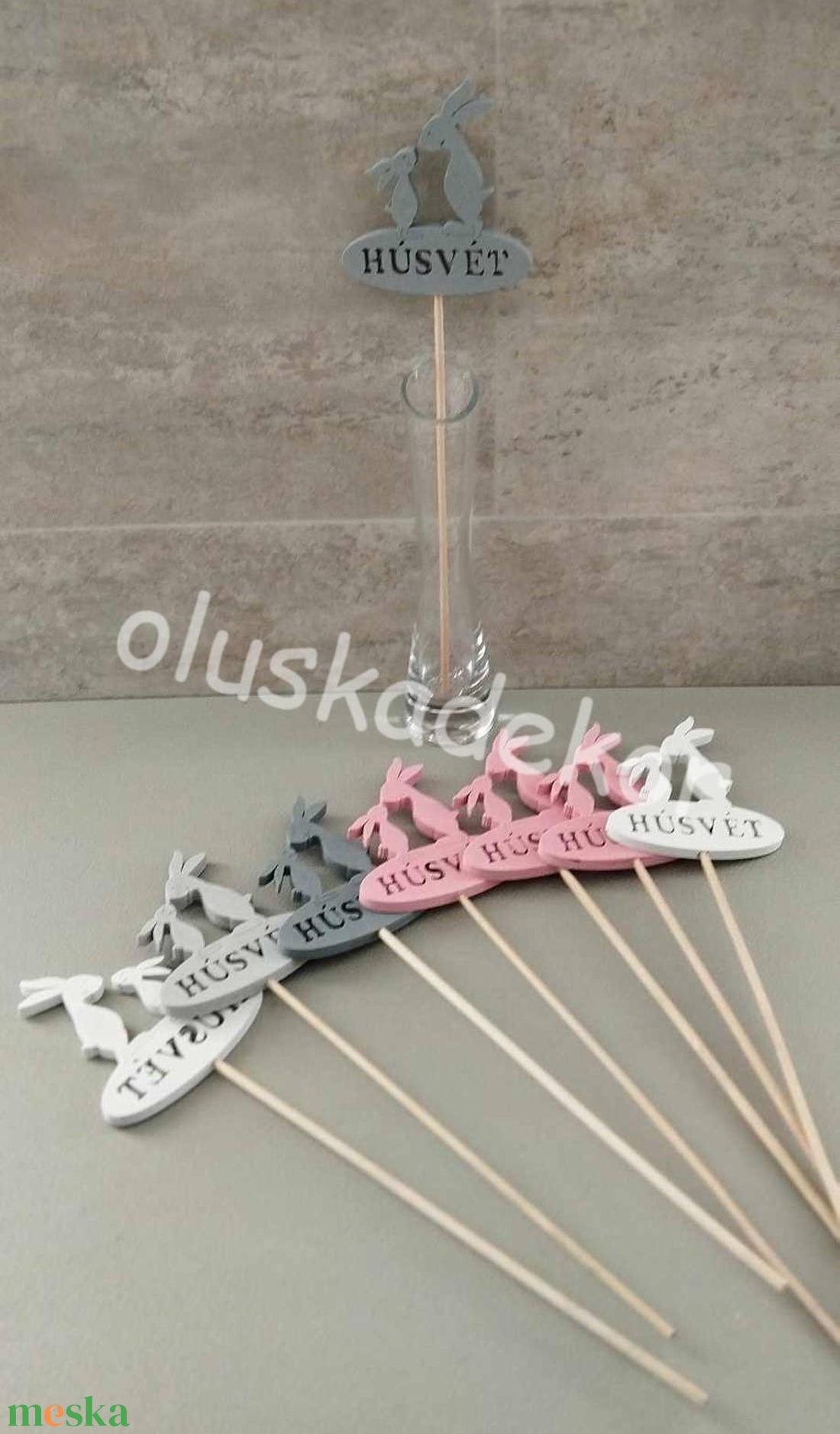 Nyusziapó húsvéti fa beszúró, lézervágott dekorációs kiegészítő - kellékek & szerszámok - dekorációs kellékek - egyéb kellékek - Meska.hu