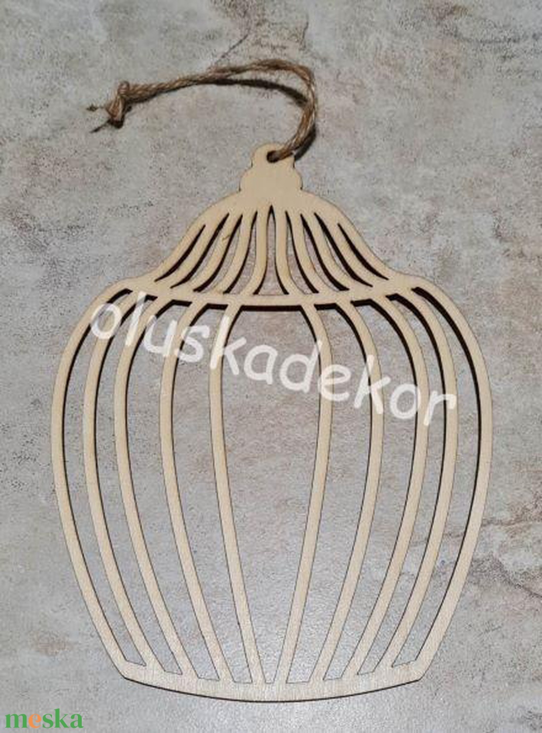 Kalitka, natúr, fa lézervágott dekoráció, 20cm - kellékek & szerszámok - dekorációs kellékek - figurák - Meska.hu Kalitka, natúr, fa lézervágott dekoráció, 20cm - kellékek & szerszámok - dekorációs kellékek - figurák - Meska.hu