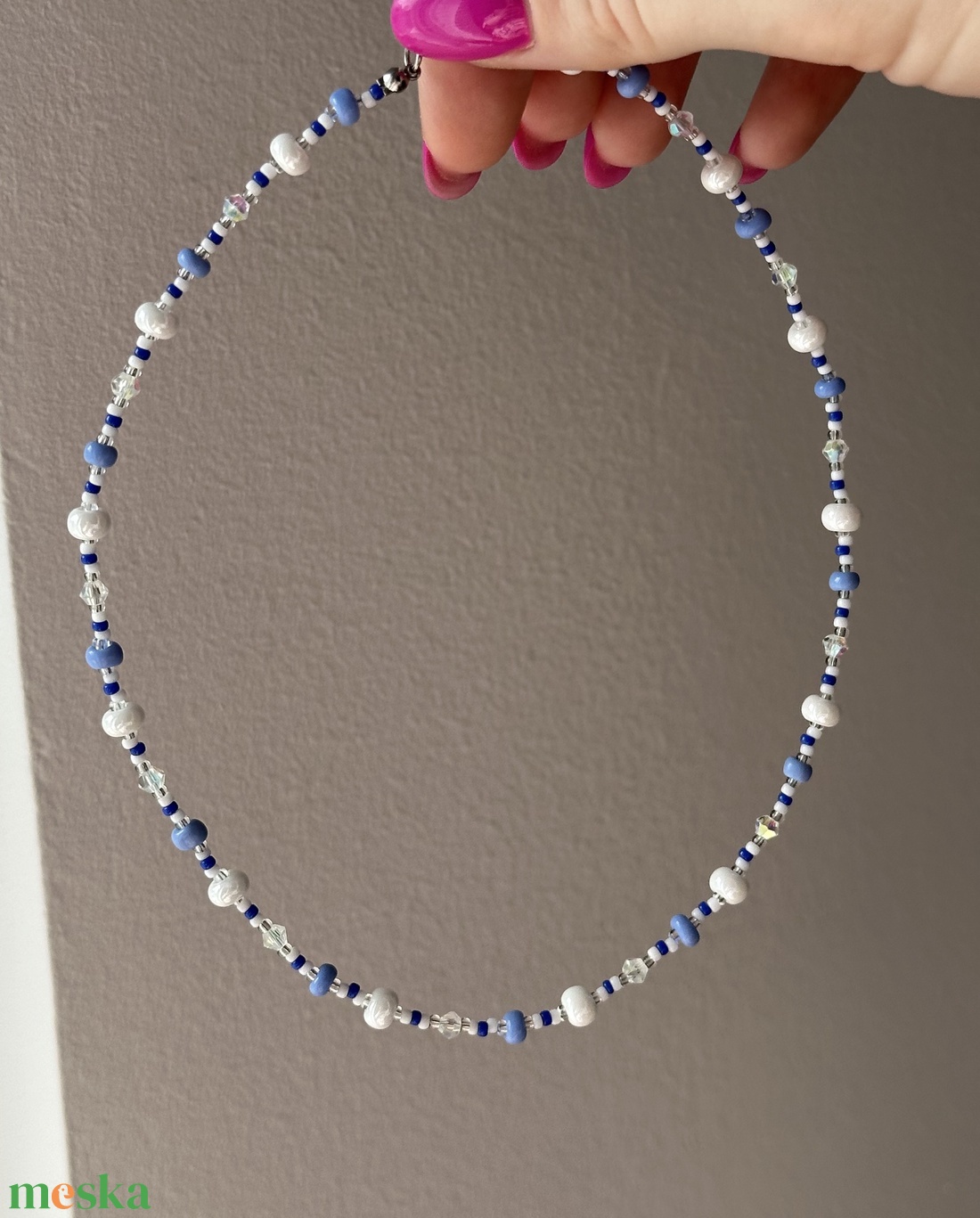 Choker- Sea - ékszer - nyaklánc - gyöngyös nyaklánc - Meska.hu