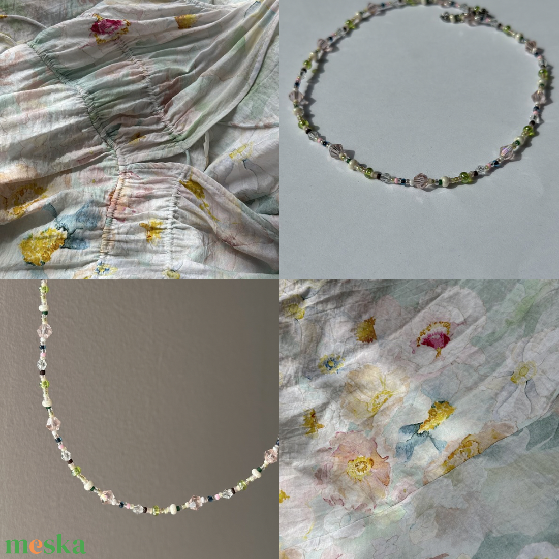 Choker- Dreamy dress - ékszer - nyaklánc - gyöngyös nyaklánc - Meska.hu