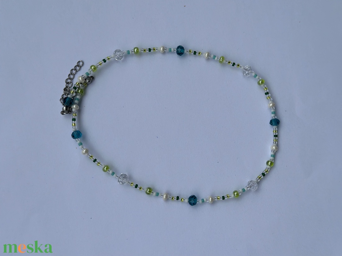 Choker- Zakynthos - ékszer - nyaklánc - gyöngyös nyaklánc - Meska.hu