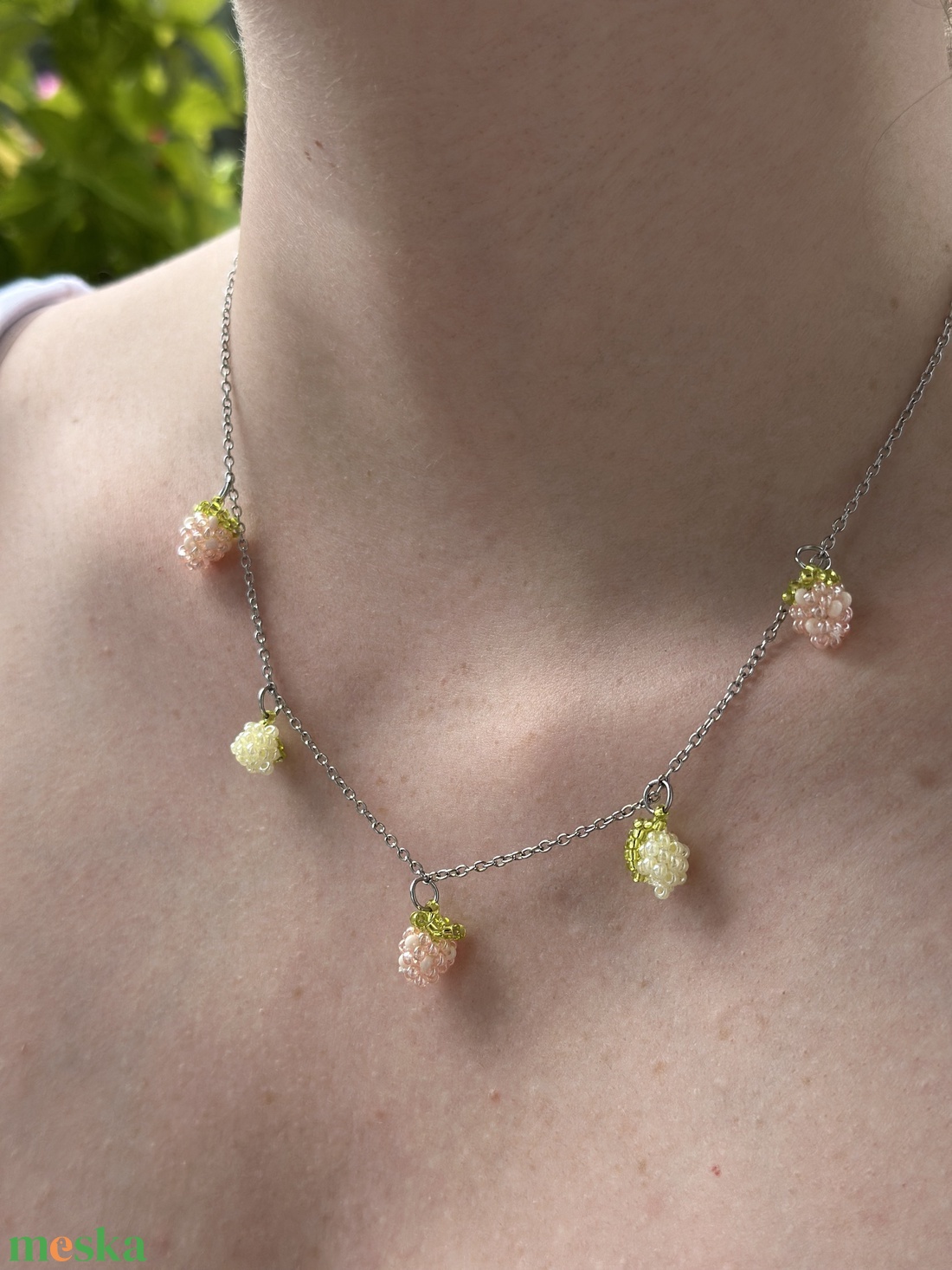 PinkLemonade 5charm nyaklánc - ékszer - nyaklánc - medálos nyaklánc - Meska.hu
