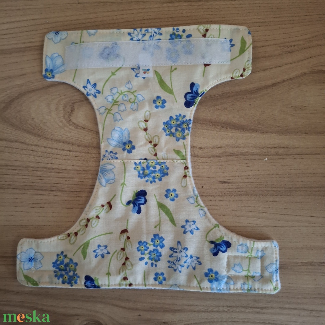 Játék baba pelenka, kék virágos - játék & sport - baba & babaház - babaruha, babakellék - Meska.hu