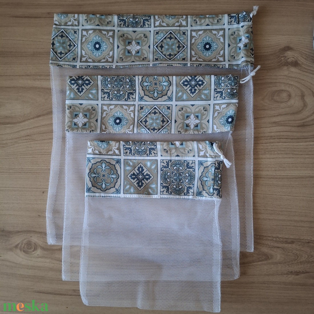 Bevásárlózsák, mozaik csempés  - táska & tok - bevásárlás & shopper táska - zöldség/gyümölcs zsák - Meska.hu