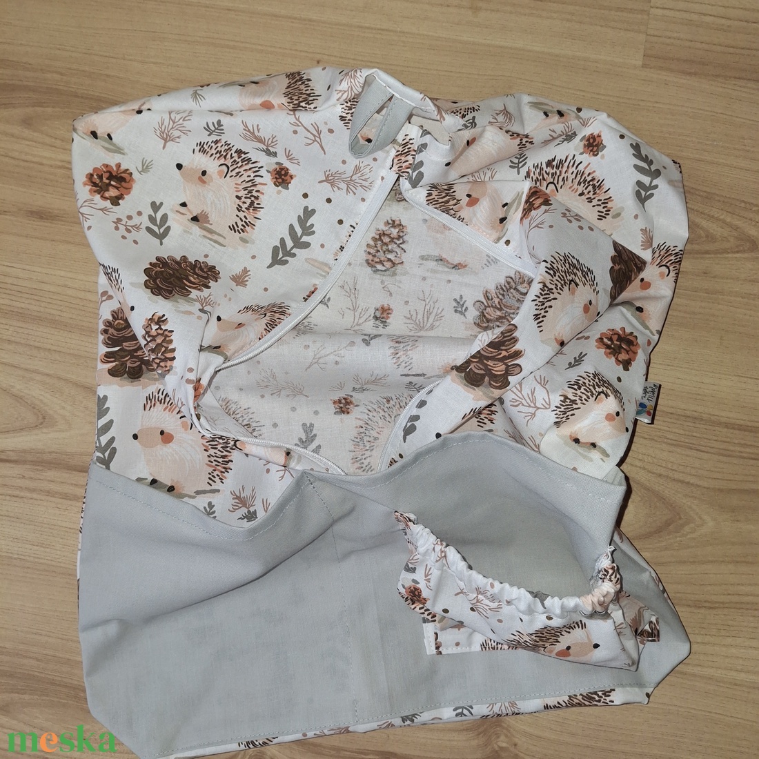 Ovis zsák, süni - játék & sport - ovis felszerelés - ovis zsák - Meska.hu