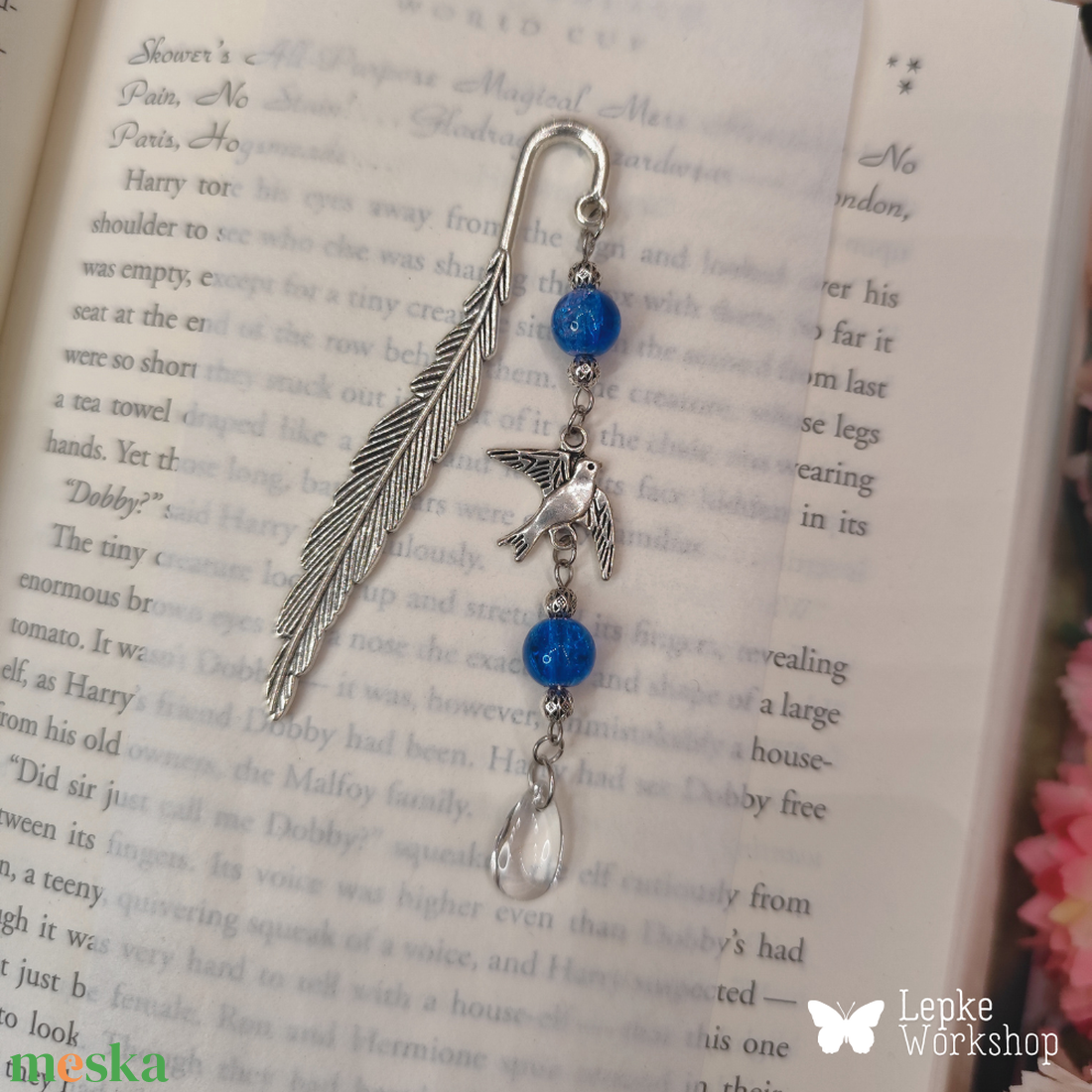 Könyvjelző madaras függővel - könyv & zene - könyvjelző - Meska.hu