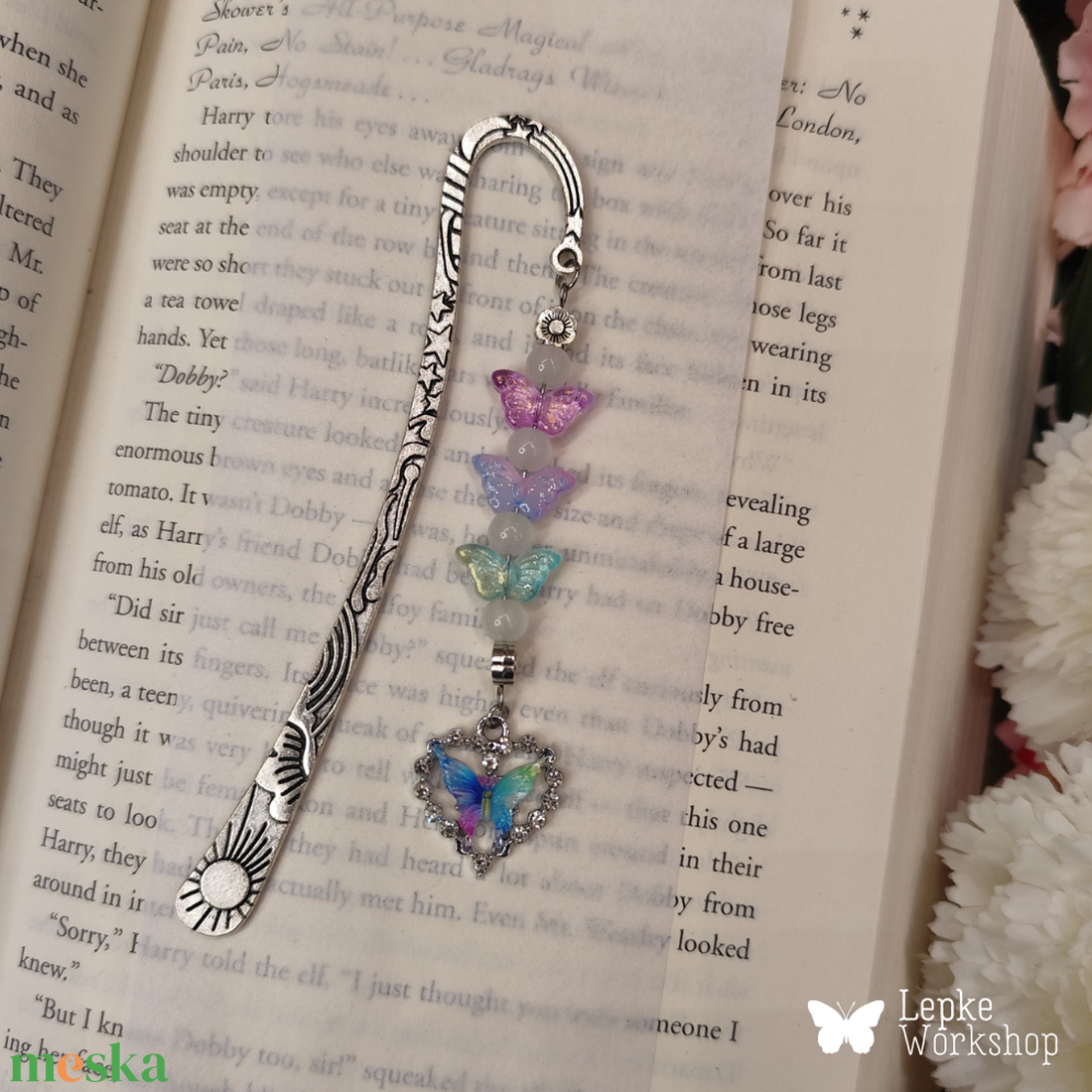 Könyvjelző pillangó függővel - könyv & zene - könyvjelző - Meska.hu