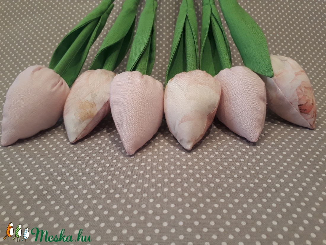 Textil tulipán - otthon & életmód - dekoráció - virágdísz és tartó - csokor & virágdísz - Meska.hu