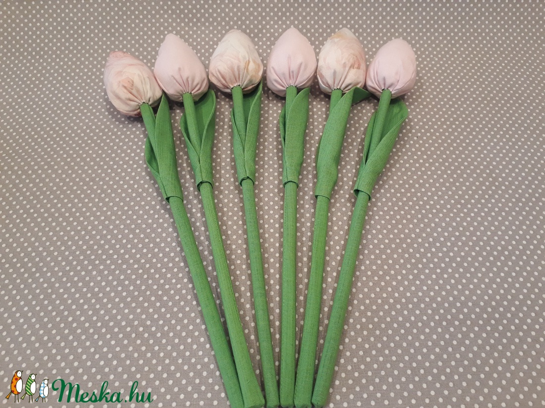 Textil tulipán - otthon & életmód - dekoráció - virágdísz és tartó - csokor & virágdísz - Meska.hu