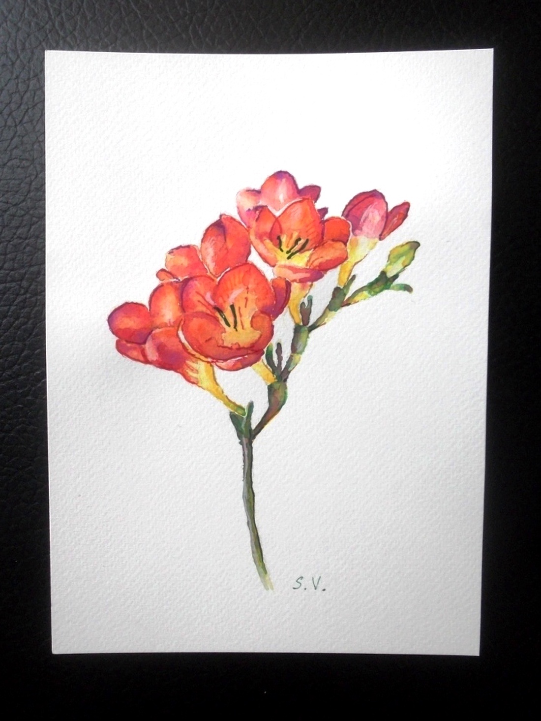 Piros frézia -  - Meska.hu