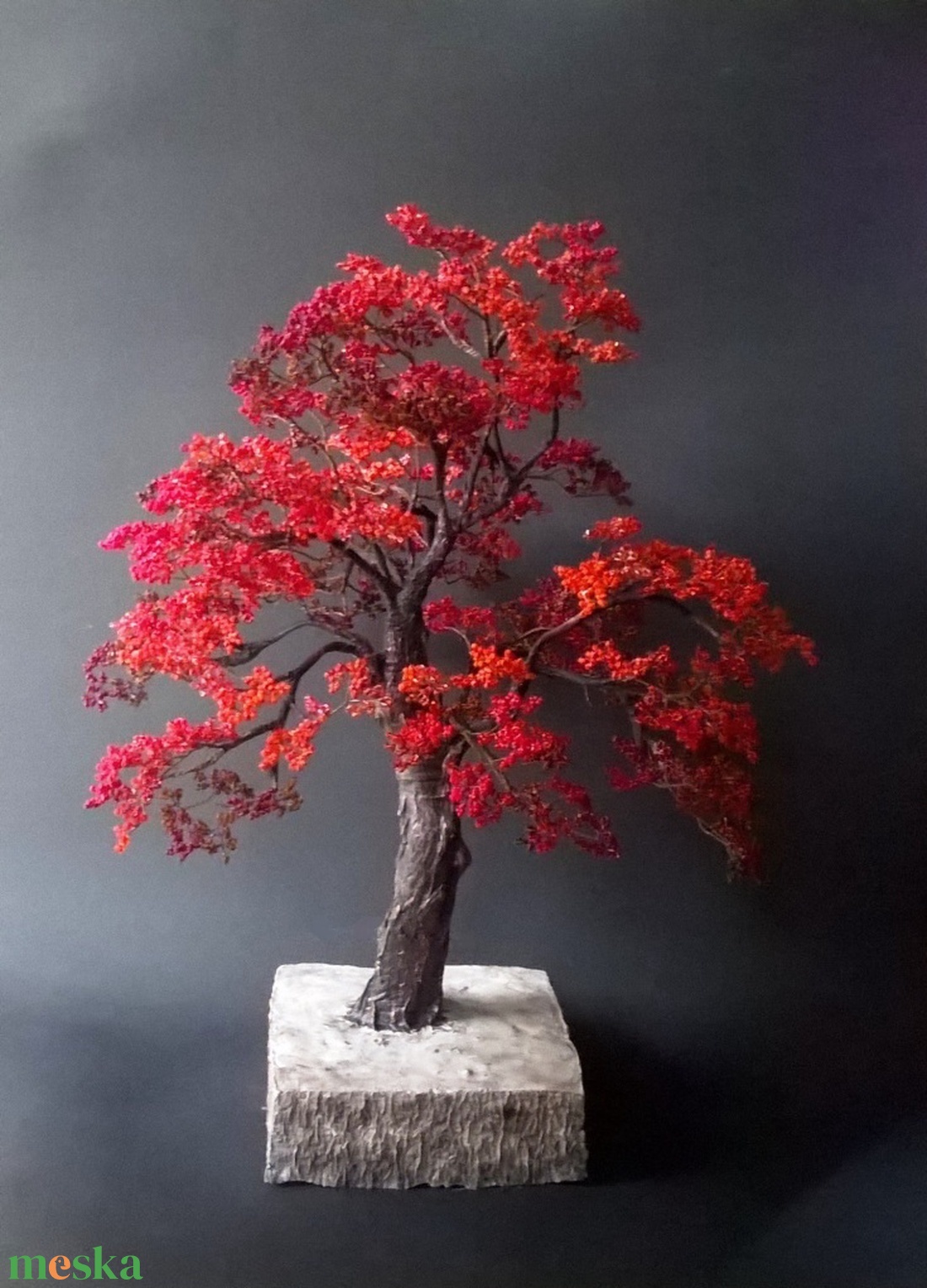 Vörös gyöngyfa rendelhető - otthon & életmód - dekoráció - asztal és polc dekoráció - bonsai - Meska.hu