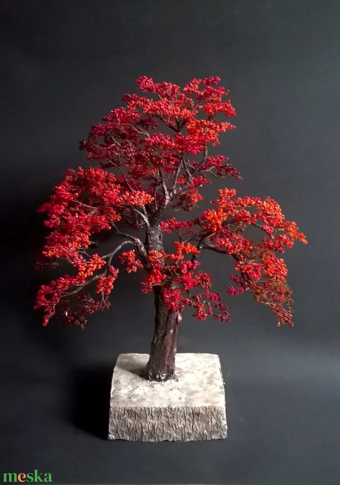 Vörös gyöngyfa rendelhető - otthon & életmód - dekoráció - asztal és polc dekoráció - bonsai - Meska.hu
