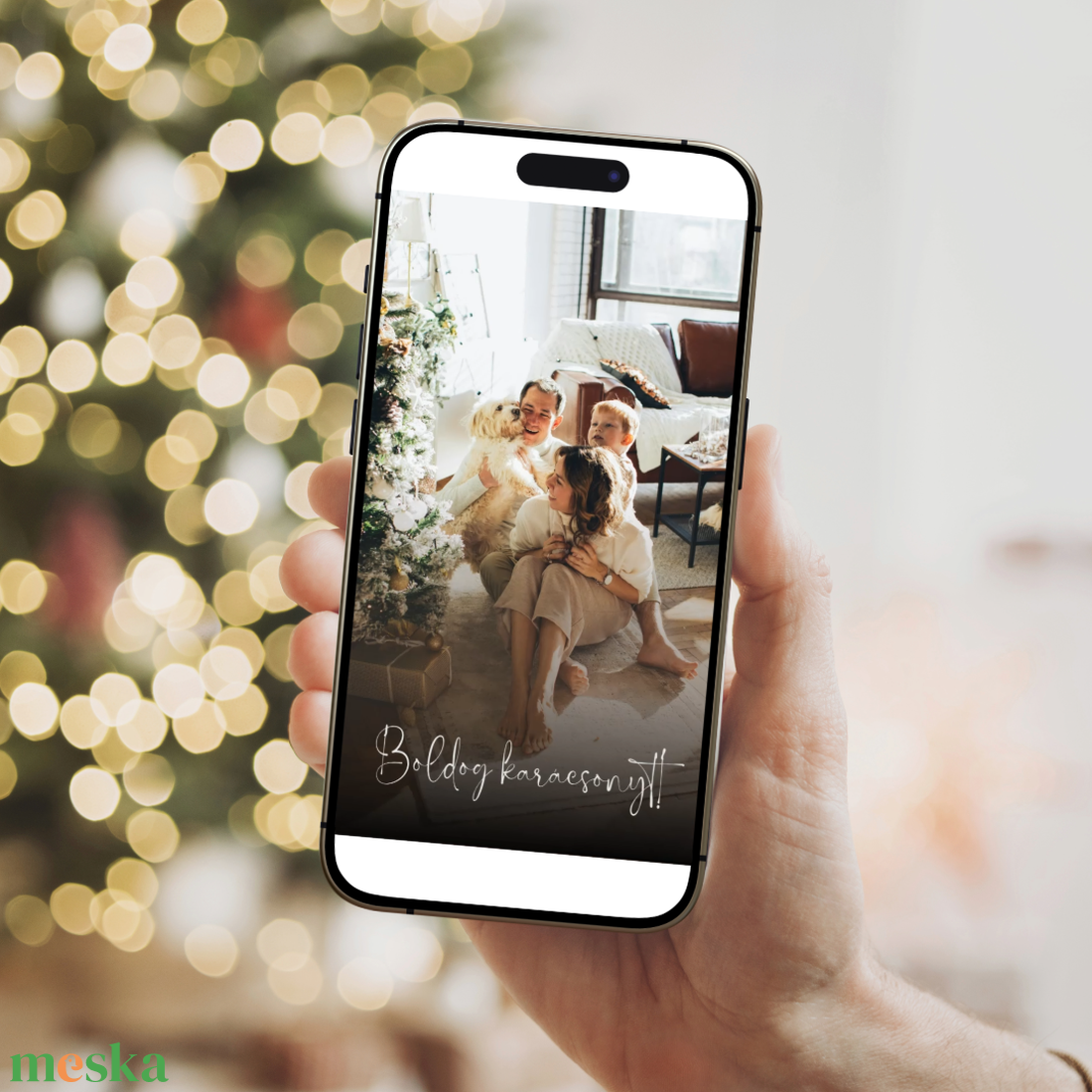 ANIMÁLT KARÁCSONYI KÉPESLAP � zenés, kétoldalas Canva videó sablon egyedi és szerkeszthető üdvözlőlap mobiltelefonra - művészet - grafika & illusztráció - digitális - Meska.hu