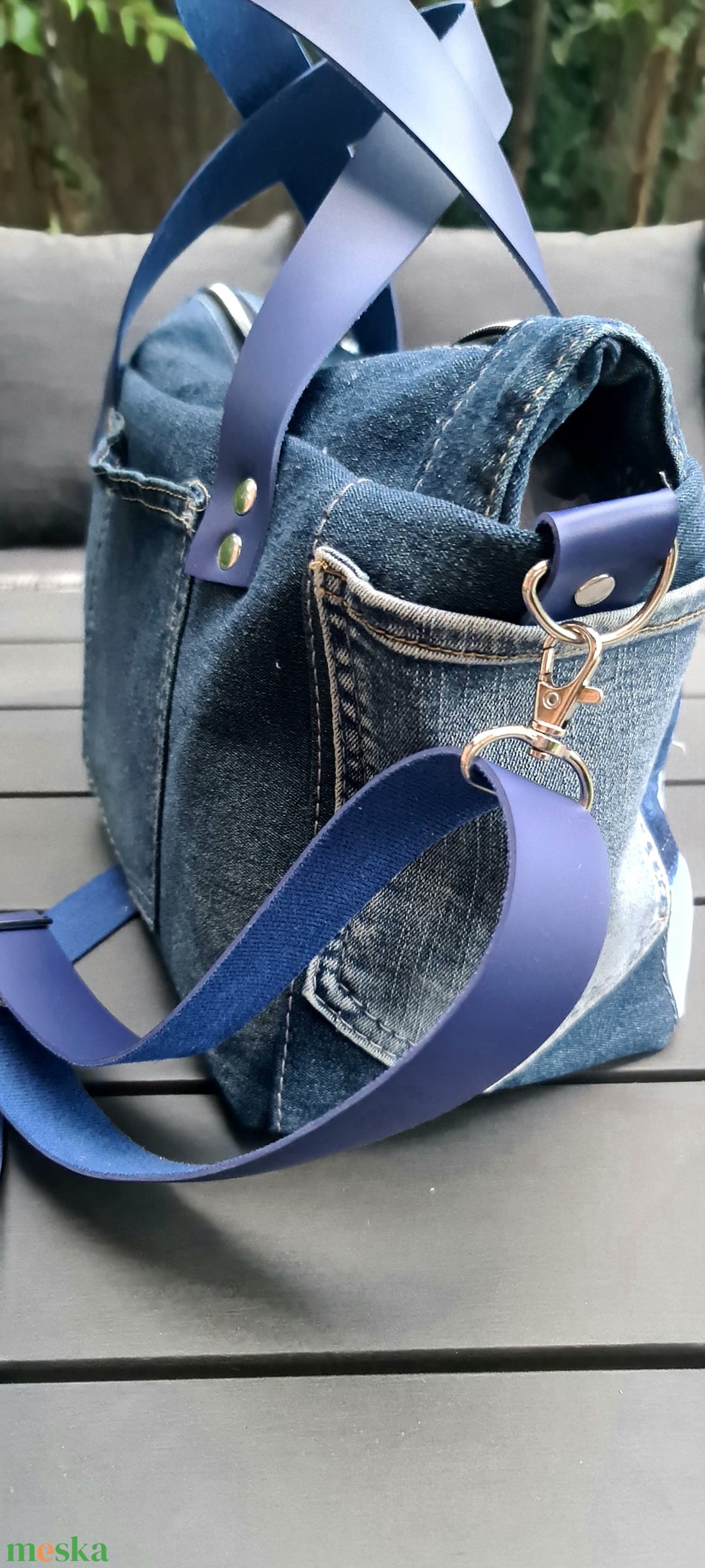 Csupa kék- farmer táska - táska & tok - kézitáska & válltáska - kézitáska - Meska.hu