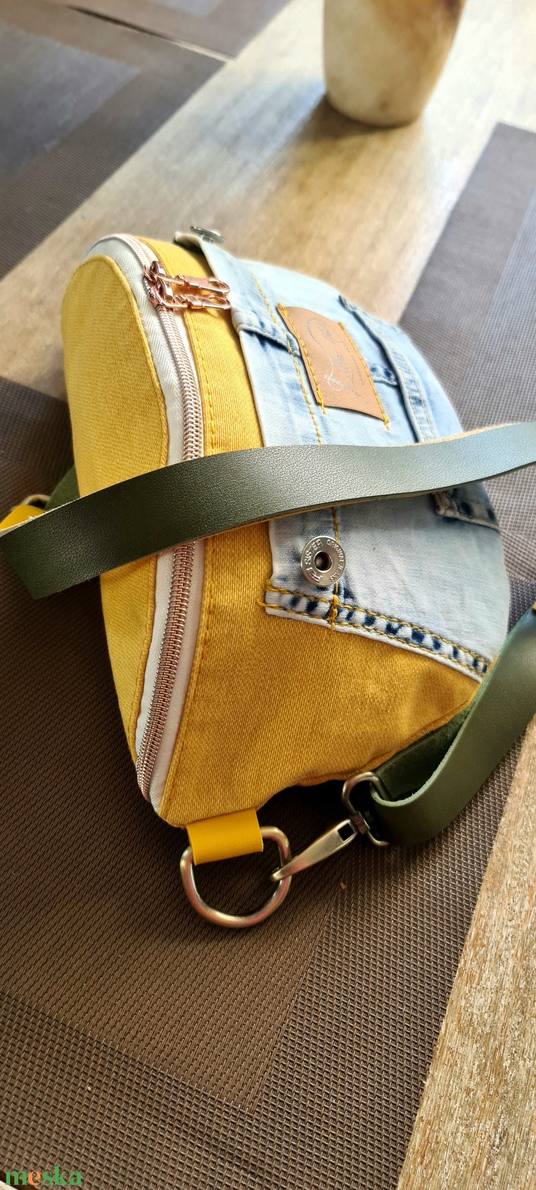 Sárga-kék övtáska - táska & tok - kézitáska & válltáska - kézitáska - Meska.hu