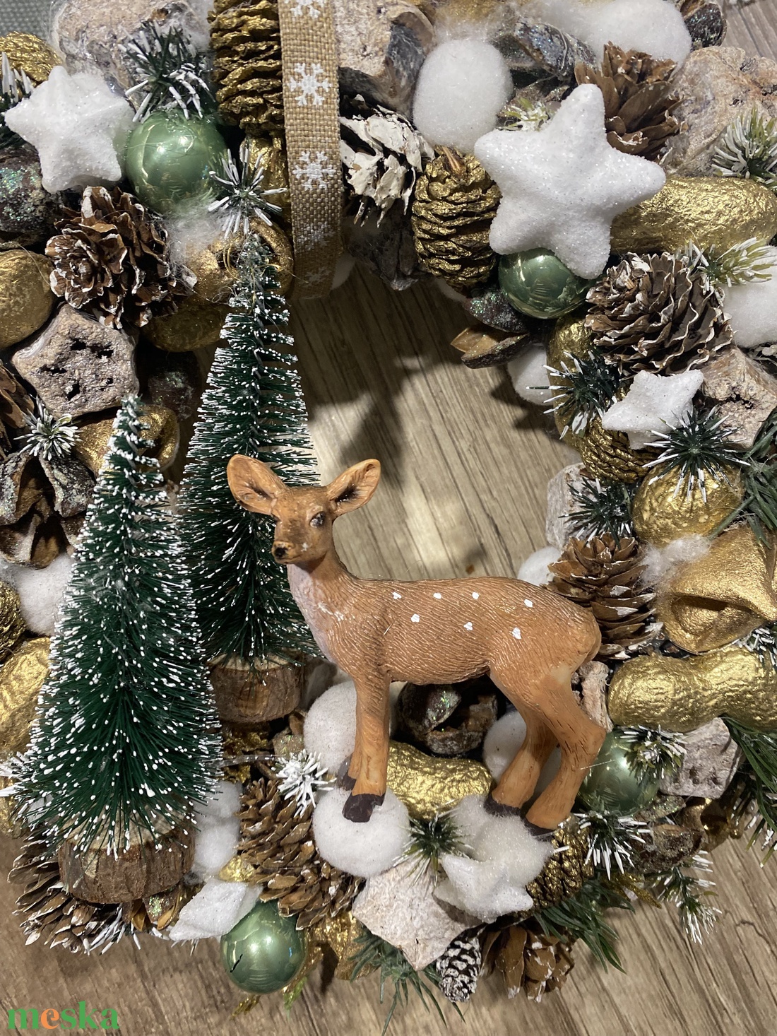 Téli ajtódísz, kopogtató - otthon & életmód - dekoráció - ajtó- és ablak dekoráció - ajtódísz & kopogtató - Meska.hu