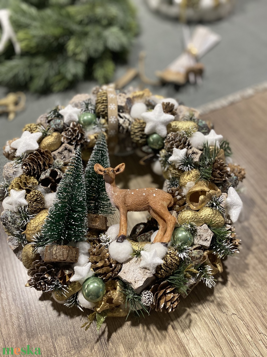 Téli ajtódísz, kopogtató - otthon & életmód - dekoráció - ajtó- és ablak dekoráció - ajtódísz & kopogtató - Meska.hu