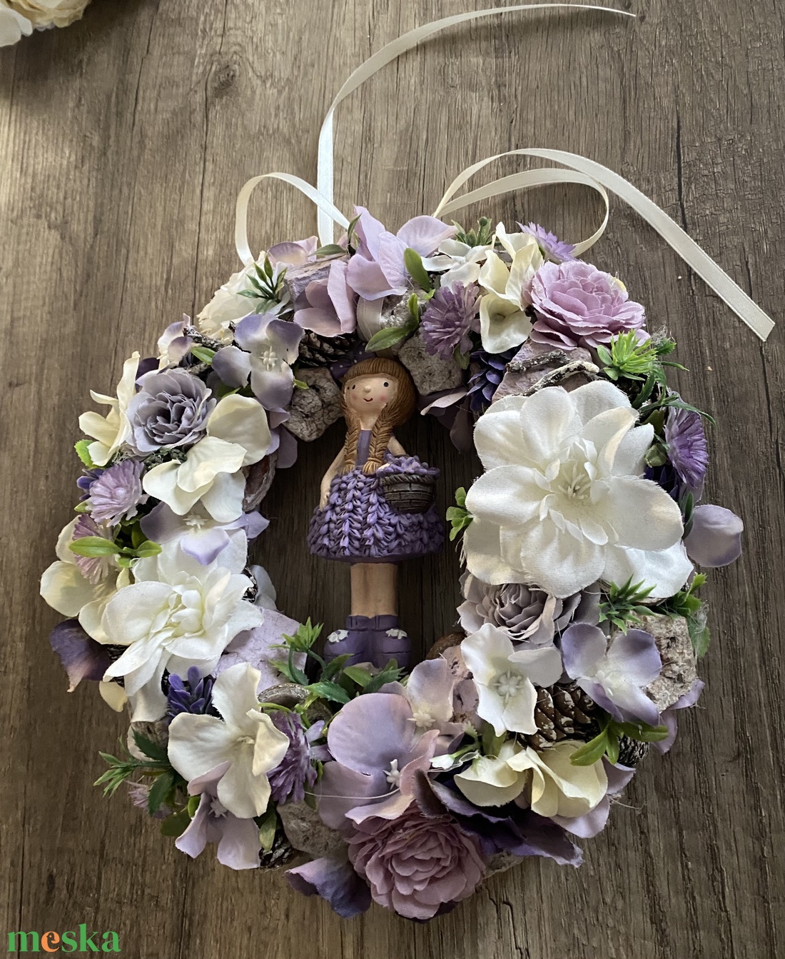 Levendulaárnyalatú ajtódísz - otthon & életmód - dekoráció - ajtó- és ablak dekoráció - ajtódísz & kopogtató - Meska.hu