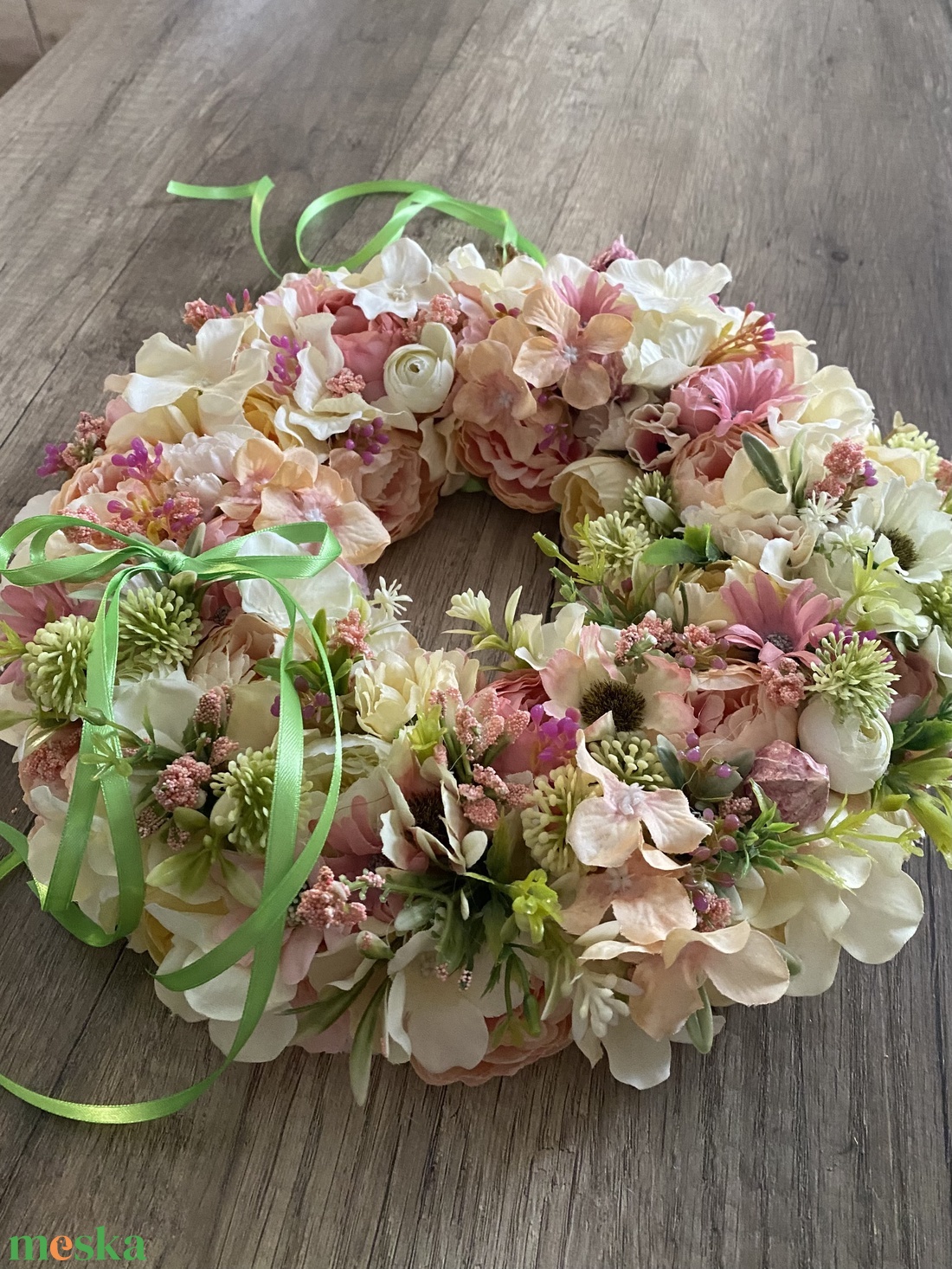 Tavaszi, romantikus hangulatú ajtódísz - otthon & életmód - dekoráció - ajtó- és ablak dekoráció - ajtódísz & kopogtató - Meska.hu