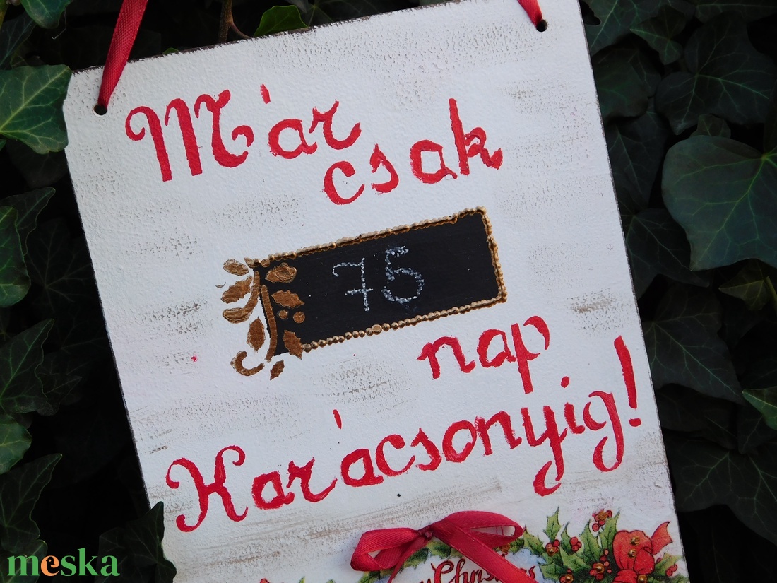 Karácsonyi visszaszámláló - karácsony - adventi díszek - adventi naptár - Meska.hu