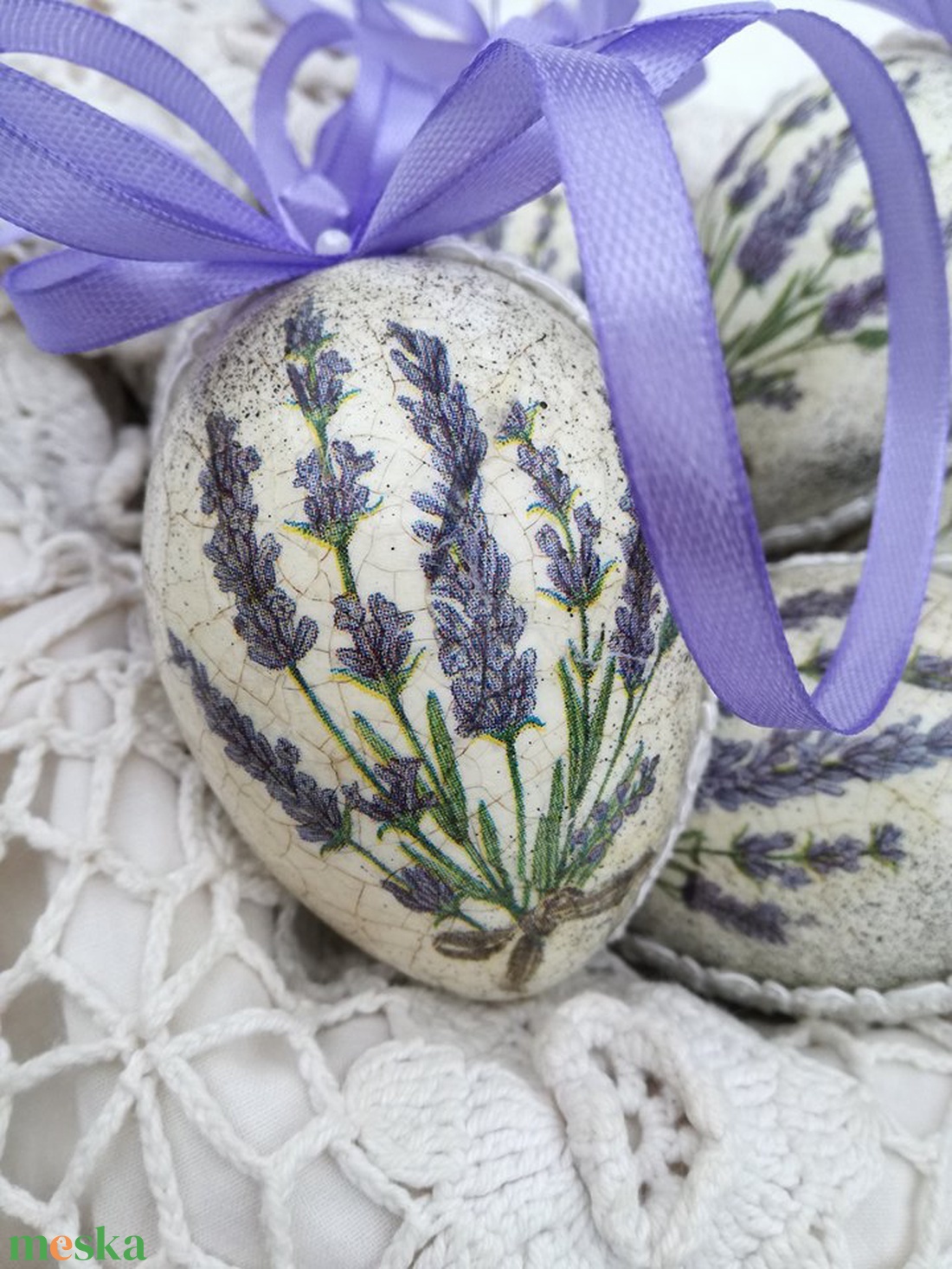 Levendulás húsvéti tojás szett  - otthon & életmód - dekoráció - dísztárgy - Meska.hu