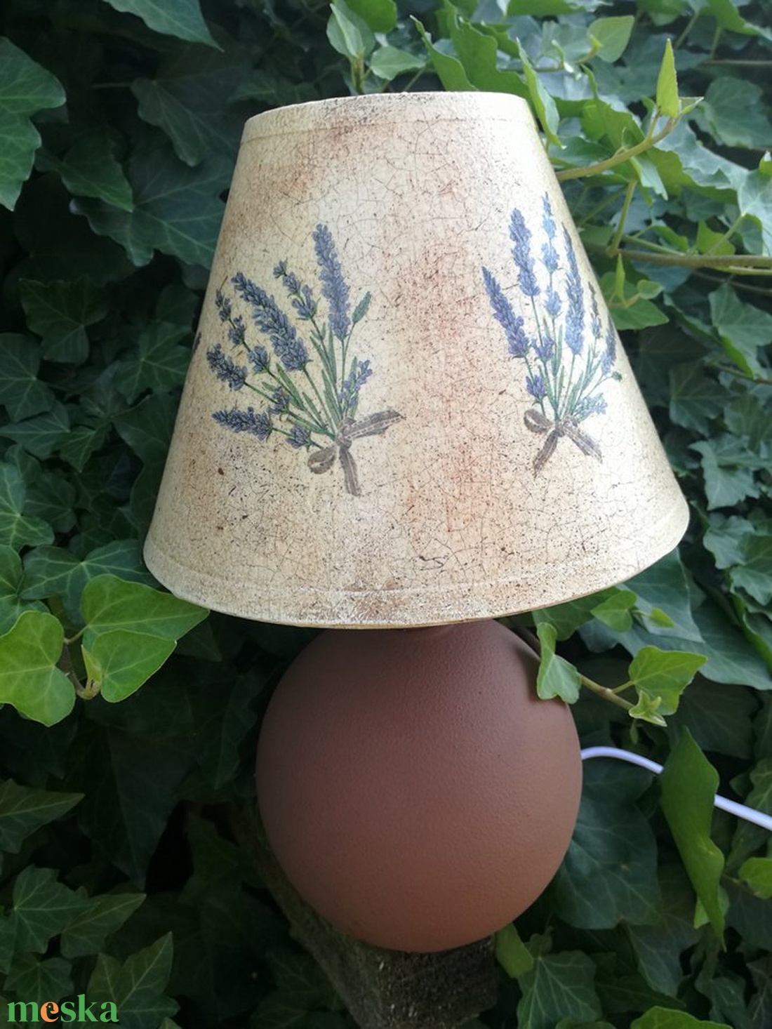 Levendulás lámpa  - otthon & lakás - lámpa - asztali lámpa - Meska.hu
