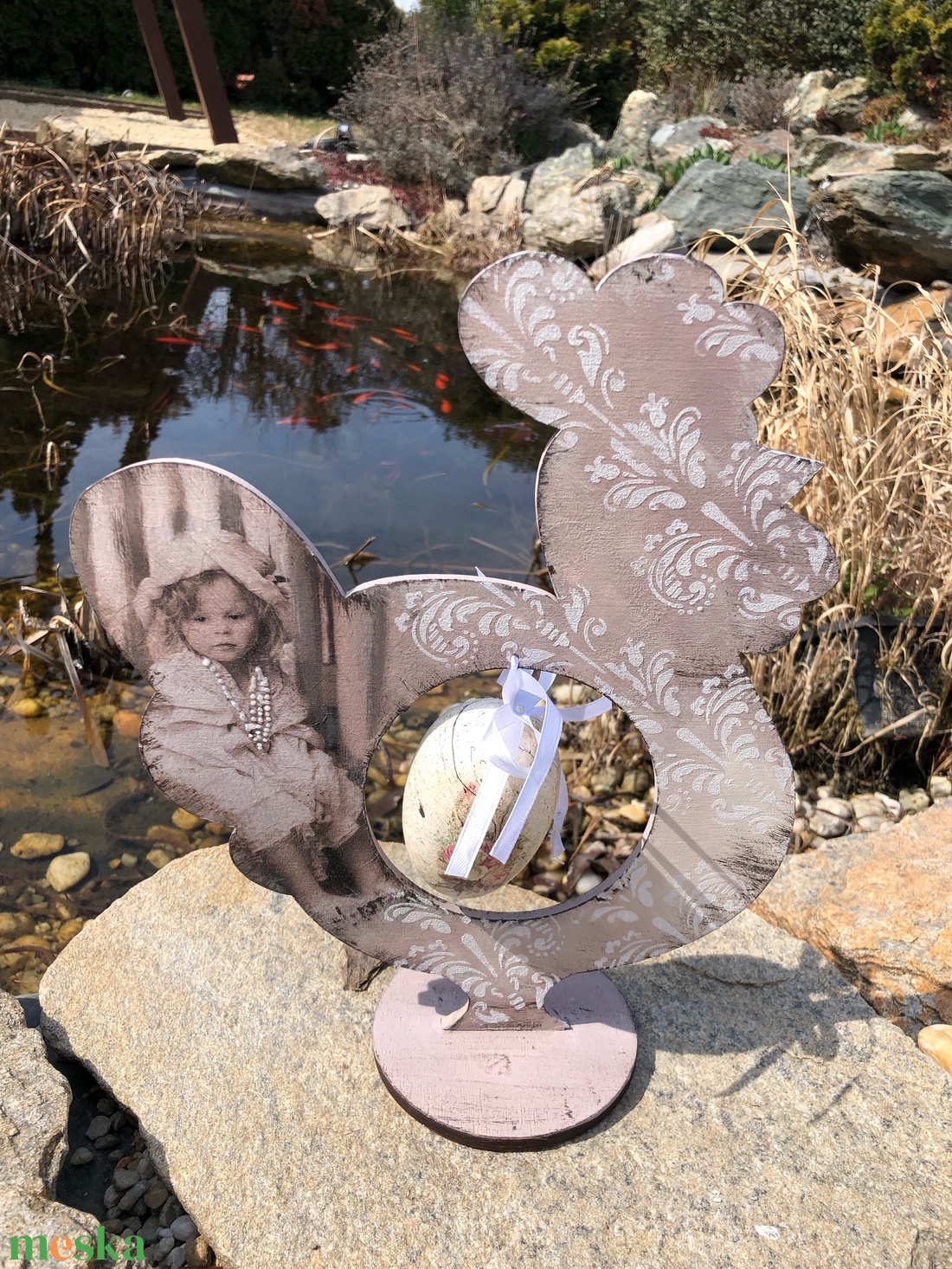 Húsvéti vintage dekoráció  - ünnepi díszek, dekorációk - húsvéti díszek és dekorációk - húsvéti asztaldíszek - Meska.hu