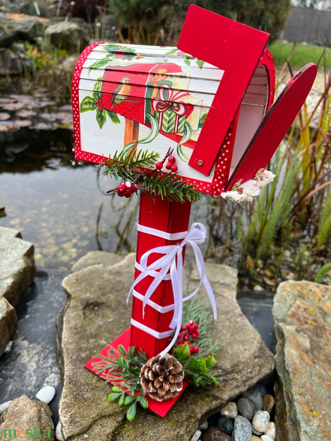 Karácsonyi postaláda - karácsony - karácsonyi lakásdekoráció - karácsonyi lakásdíszek - Meska.hu