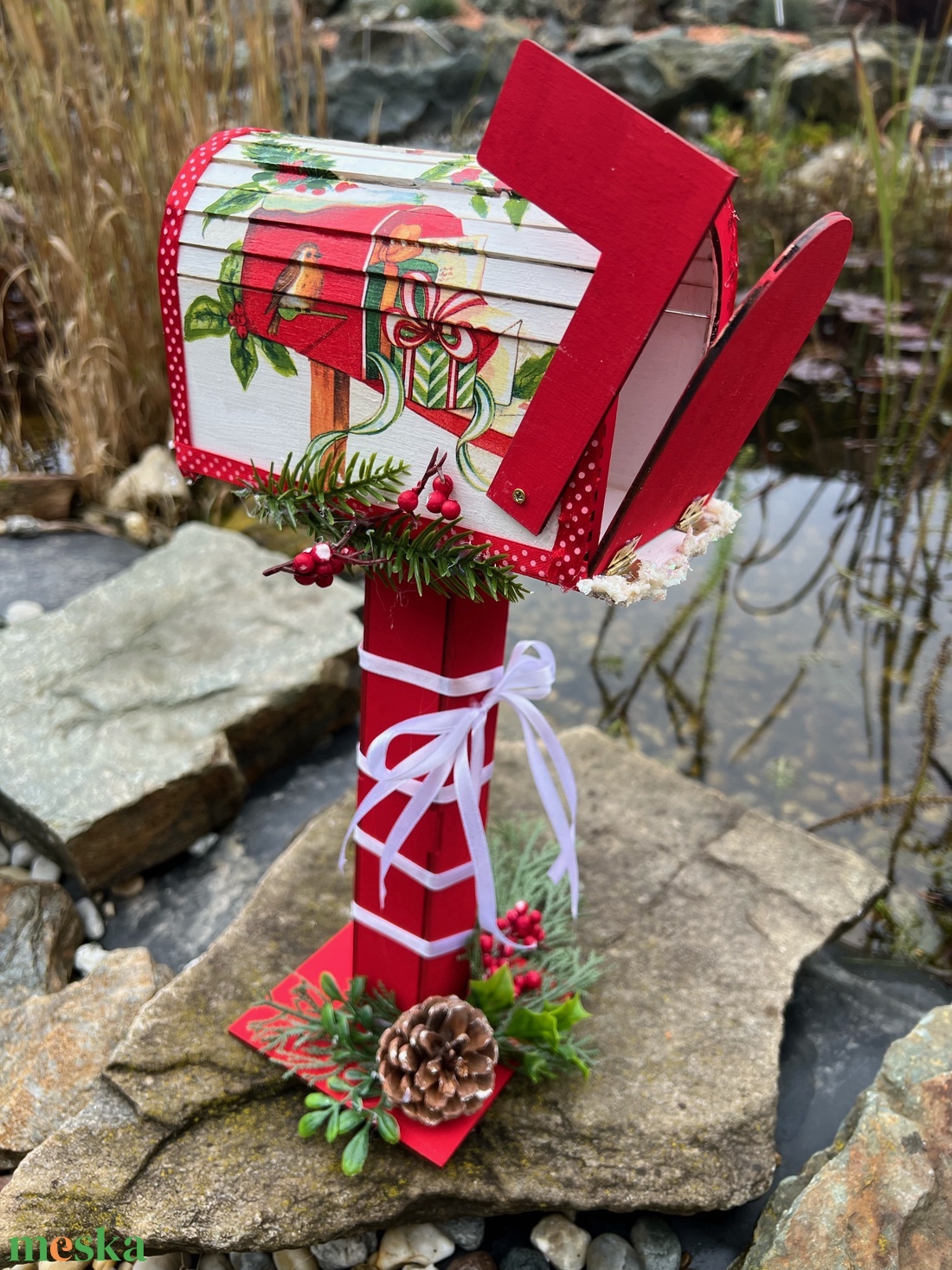 Karácsonyi postaláda - karácsony - karácsonyi lakásdekoráció - karácsonyi lakásdíszek - Meska.hu
