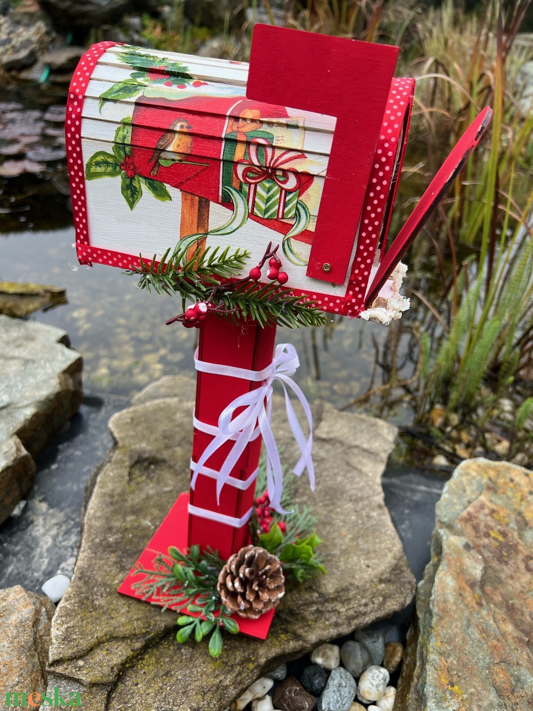 Karácsonyi postaláda - karácsony - karácsonyi lakásdekoráció - karácsonyi lakásdíszek - Meska.hu