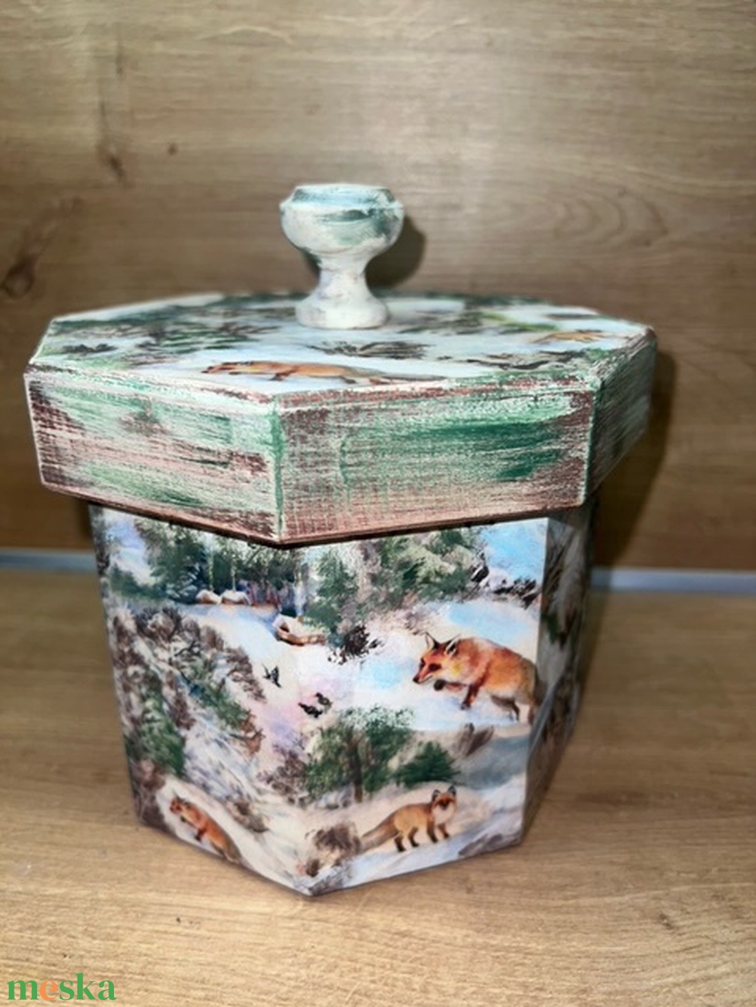 Rókás tároló - kellékek & szerszámok - hobby fa alapanyag - tároló - Meska.hu